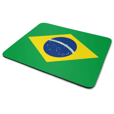 Mouse Pad Bandeiras Países - Brasil - Emborrachado