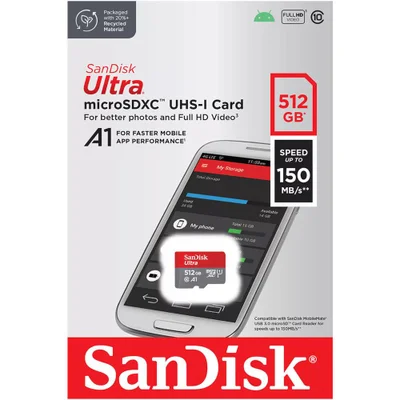 Carto Micro SD Sandisk Ultra 512GB Classe 10