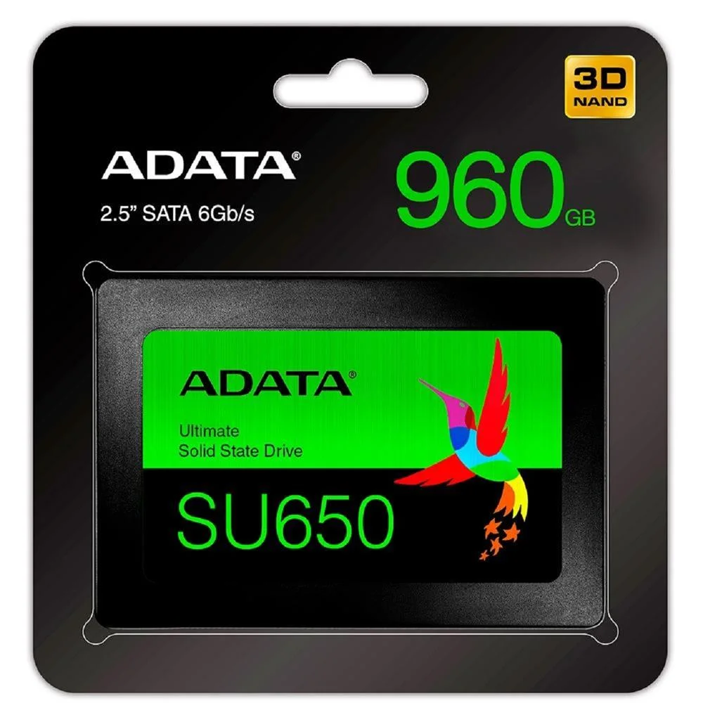 Imagem 5 de 5 do produto SSD Adata 512GB Su650, SATA, Leitura 520MB/s E Gravação 450MB/s, Preto - Asu650ss-512gt-R