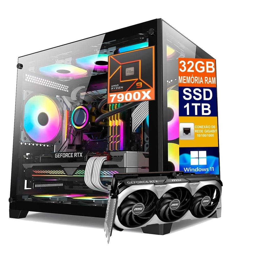Pc Gamer Amd Ryzen 9 32GB DDR5 SSD 1TB M2 Nvme