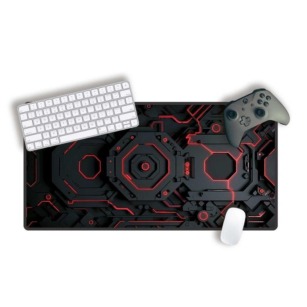 Mouse Pad Gamer Speed Extra Grande Profissional 60x30 - Nave Door Vermelho Mouse Pad Gamer Speed Extra Grande Profissional 60x30 - Nave Door Vermelho