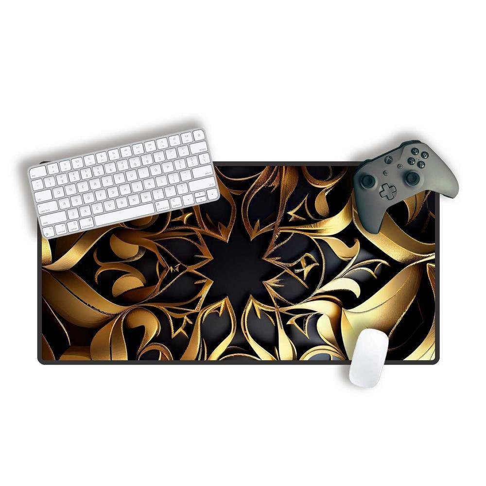 Imagem 2 de 2 do produto Mouse Pad Gamer Speed Extra Grande Profissional 80x40  - Royal Dourado