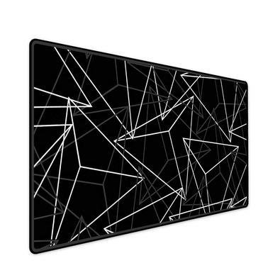 Mouse Pad Gamer Speed Extra Grande Profissional 90x40  - Geométrico Preto E Branco