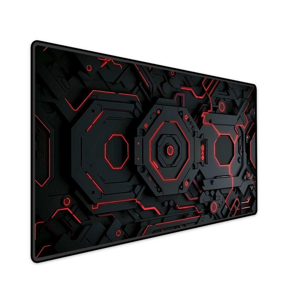 Mouse Pad Gamer Speed Extra Grande Profissional 100x50 - Nave Door Vermelho Mouse Pad Gamer Speed Extra Grande Profissional 100x50 - Nave Door Vermelho