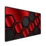 Mouse Pad Gamer Speed Extra Grande Profissional 60x30  -  Hexagonal Vermelho