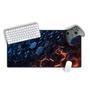 Mouse Pad Gamer Speed Extra Grande Profissional 80x40  - Hexagonal Azul E Laranja