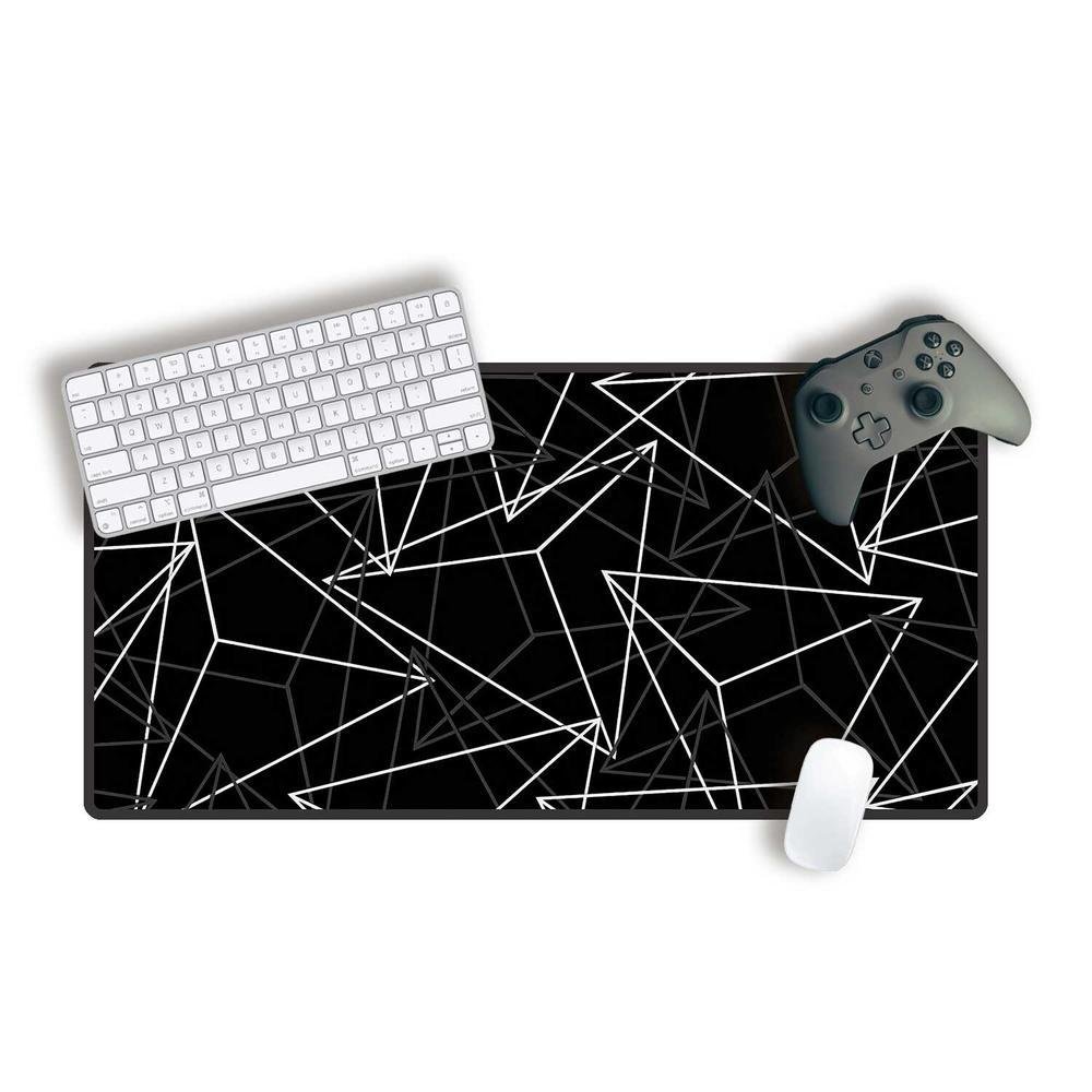 Mouse Pad Gamer Speed Extra Grande Profissional 70x35 - Geométrico Preto E Branco Mouse Pad Gamer Speed Extra Grande Profissional 70x35 - Geométrico Preto E Branco