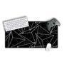 Mouse Pad Gamer Speed Extra Grande Profissional 70x35  - Geométrico Preto E Branco