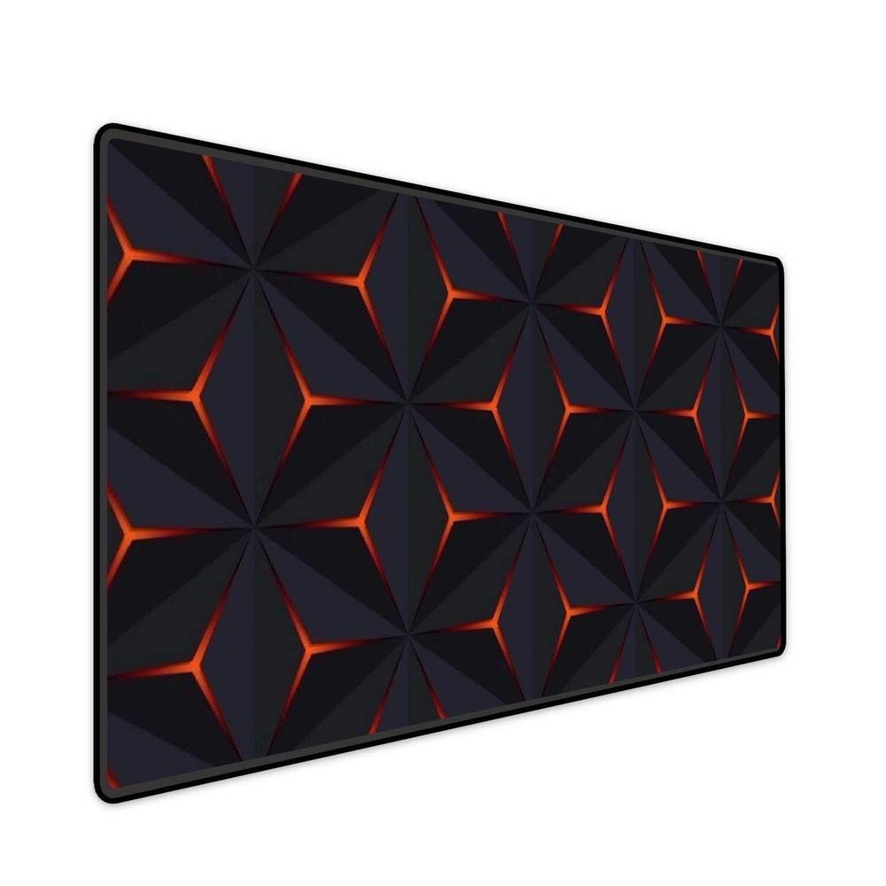 Mouse Pad Gamer Speed Extra Grande Profissional 80x40 - Caleidoscópio Laranja Mouse Pad Gamer Speed Extra Grande Profissional 80x40 - Caleidoscópio Laranja