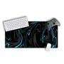 Mouse Pad Gamer Speed Extra Grande Profissional 90x50  - Aquarela Cinza Ciano