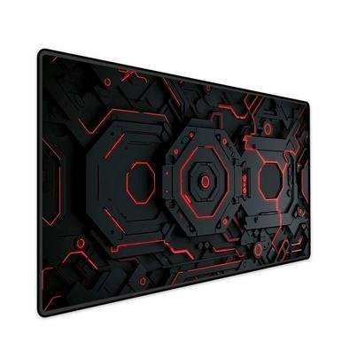 Mouse Pad Gamer Speed Extra Grande Profissional 80x40 - Nave Door Vermelho