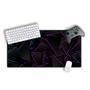 Mouse Pad Gamer Speed Extra Grande Profissional 90x40  - Triangulos Neon Roxo