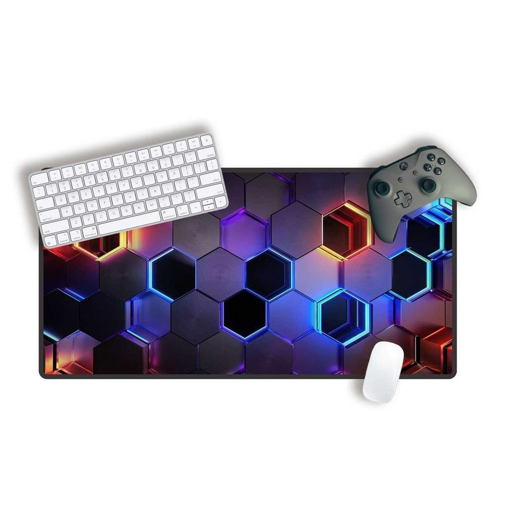 Mouse Pad Gamer Speed Extra Grande Profissional 90x50 - Hexagonal Dropshot Mouse Pad Gamer Speed Extra Grande Profissional 90x50 - Hexagonal Dropshot