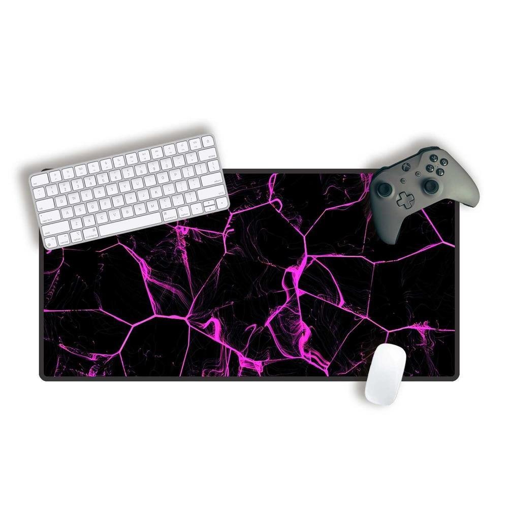 Imagem 2 de 2 do produto Mouse Pad Gamer Speed Extra Grande Profissional 100x50  - Linhas Abstratas Roxas
