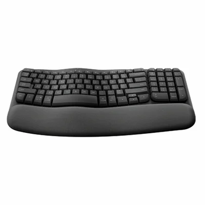 Teclado Logitech Wave Keys, Sem Fio, USB, Ergonômico, Preto Us - 920-012281
