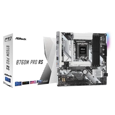 Placa Mãe Asrock B760m Pro Rs LGA 1700 4xDDR5 Chipset Intel B760 Matx