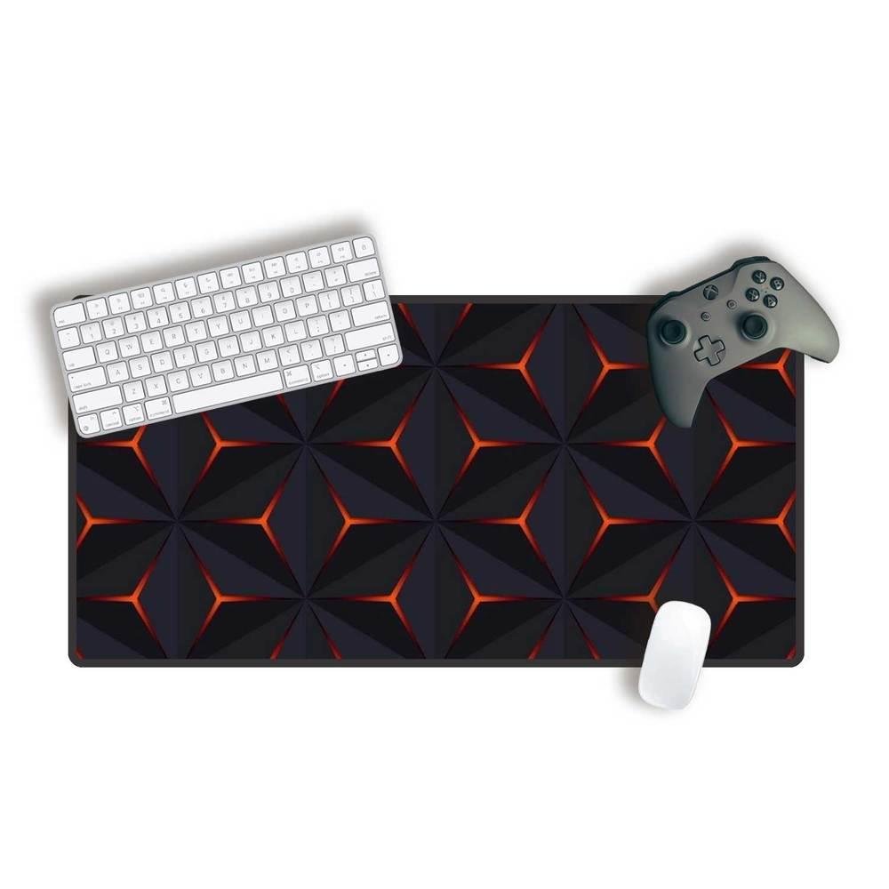 Mouse Pad Gamer Speed Extra Grande Desk Pad Profissional Premium Com Borda Costurada 90x50 - Caleidoscópio Laranja Mouse Pad Gamer Speed Extra Grande Desk Pad Profissional Premium Com Borda Costurada 90x50 - Caleidoscópio Laranja