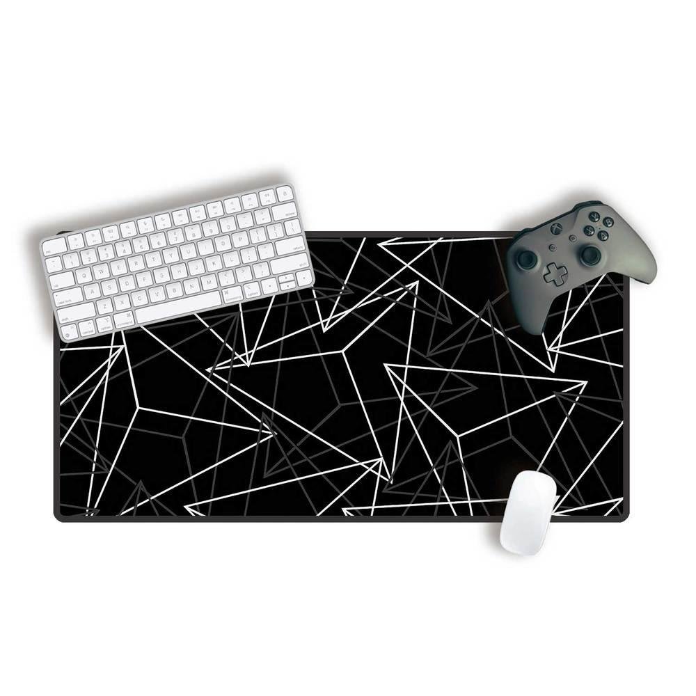 Imagem 2 de 2 do produto Mouse Pad Gamer Speed Extra Grande Profissional 120x40  - Geométrico Preto E Branco