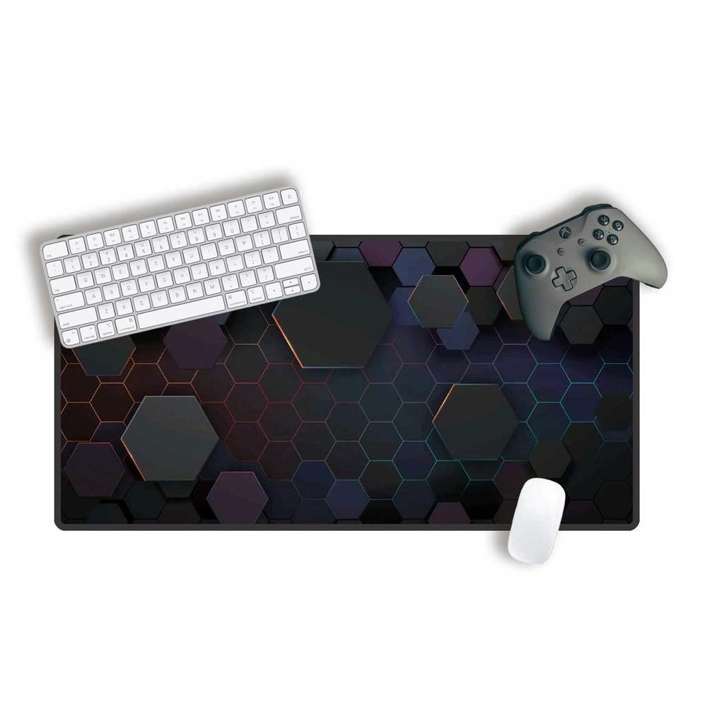 Mouse Pad Gamer Speed Extra Grande Profissional 80x40 - Hexagonal Flutuante Mouse Pad Gamer Speed Extra Grande Profissional 80x40 - Hexagonal Flutuante