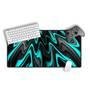 Mouse Pad Gamer Speed Extra Grande Desk Pad Profissional Premium Com Borda Costurada 100x50  - Aquarela Melting Blue