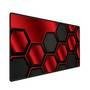 Mouse Pad Gamer Speed Extra Grande Profissional 120x60  - Hexagonal Vermelho