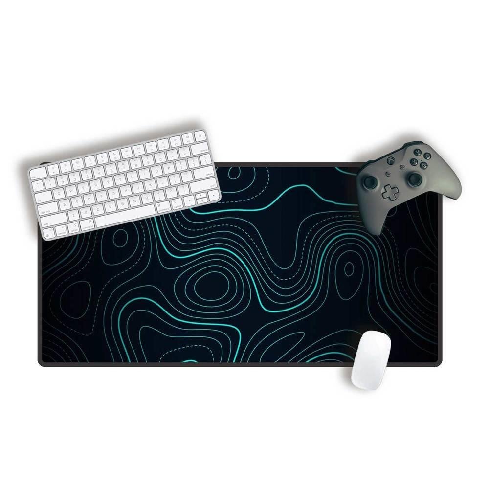 Mouse Pad Gamer Speed Extra Grande Profissional 90x50 - Geográfico Azul Mouse Pad Gamer Speed Extra Grande Profissional 90x50 - Geográfico Azul