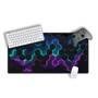 Mouse Pad Gamer Speed Extra Grande Profissional 60x30  -  Hexagonal Ciano E Roxo