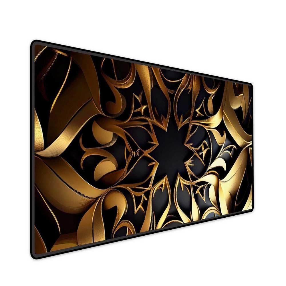 Mouse Pad Gamer Speed Extra Grande Desk Pad Profissional Premium Com Borda Costurada 120x60 - Royal Dourado Mouse Pad Gamer Speed Extra Grande Desk Pad Profissional Premium Com Borda Costurada 120x60 - Royal Dourado