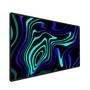 Mouse Pad Gamer Speed Extra Grande Desk Pad Profissional Premium Com Borda Costurada 60x30 - Aquarela Ciano Roxo