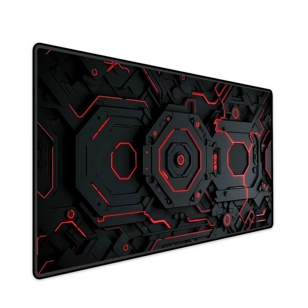 Mouse Pad Gamer Speed Extra Grande Desk Pad Profissional Premium Com Borda Costurada 80x40 - Nave Door Vermelho Mouse Pad Gamer Speed Extra Grande Desk Pad Profissional Premium Com Borda Costurada 80x40 - Nave Door Vermelho