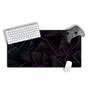 Mouse Pad Gamer Speed Extra Grande Desk Pad Profissional Premium Com Borda Costurada 70x30  - Triangulo Neon Roxo