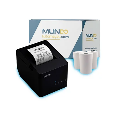 Kit Impressora Epson Tm-t20x Ethernet + Bobina 80x40