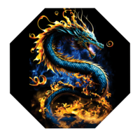 Tapete Gamer Premium Protetor De Piso Quarto Escritório - Dragão Shen Long