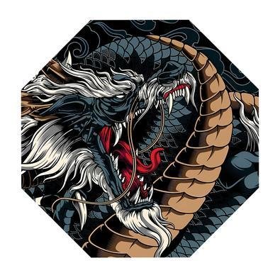 Tapete Gamer Premium Protetor De Piso Quarto Escritório - Dragão Azul