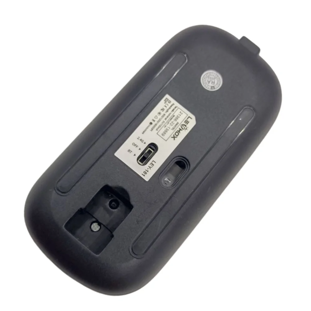 Imagem 2 de 5 do produto Mouse Wireless Lehmox, Recarregável, LED, RGB - Preto