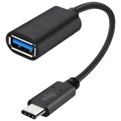 Cabo Adaptador Otg Usb, Transferência De Dados, Usb Tipo-c Para Usb 3.0, Plug And Play, Usbadp1, Elg