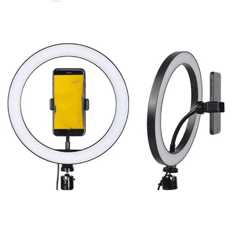 Imagem 3 de 5 do produto Iluminador LED Circular 10" Ring Light Live Usb Com Suporte De Celular