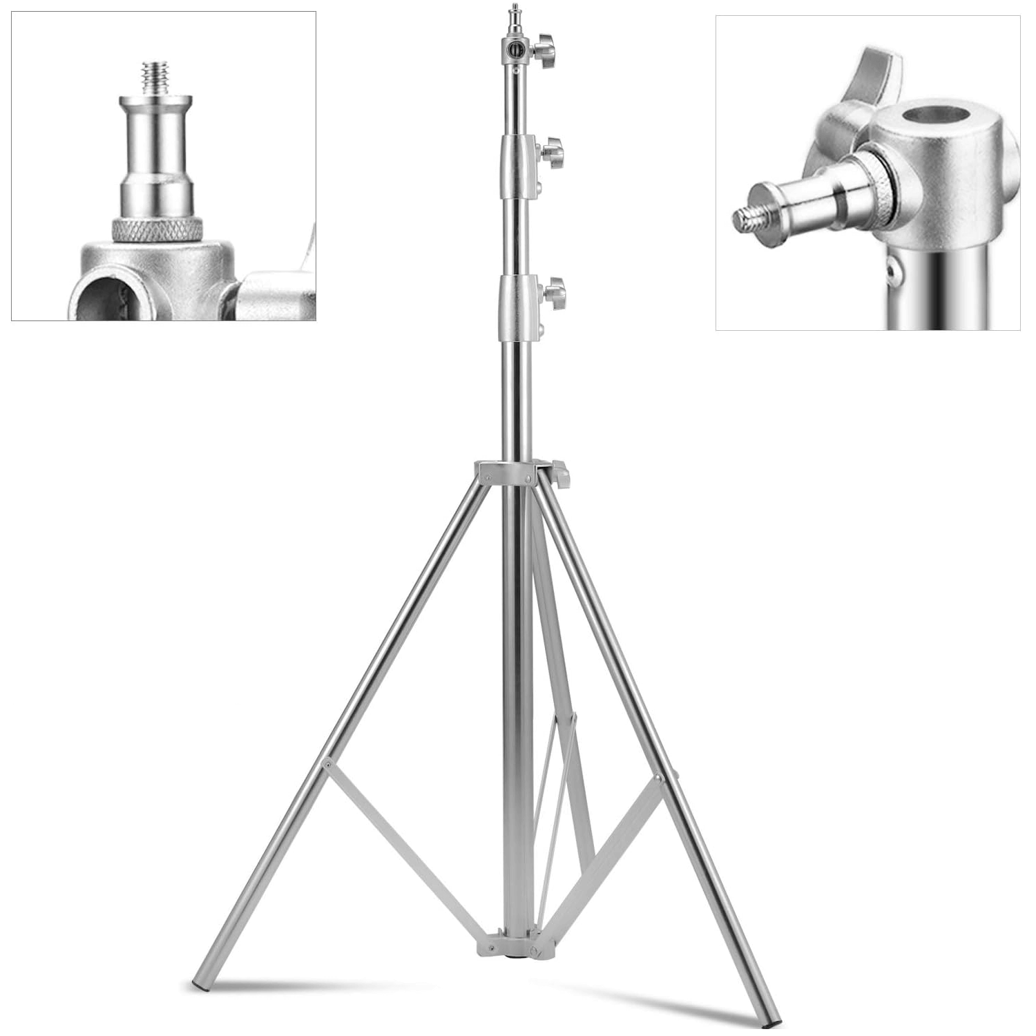 Tripé De Iluminação Worldview Light Stand Sl280, Aço Inox, Amortecimento De Mola, 2.8 Metros
