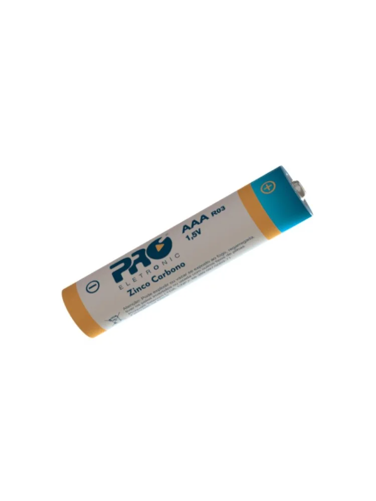 Tubo 60 Pilhas Proeletronic Pqpc-aaa4 Zinco - 15 Packs Com 4 Unidades