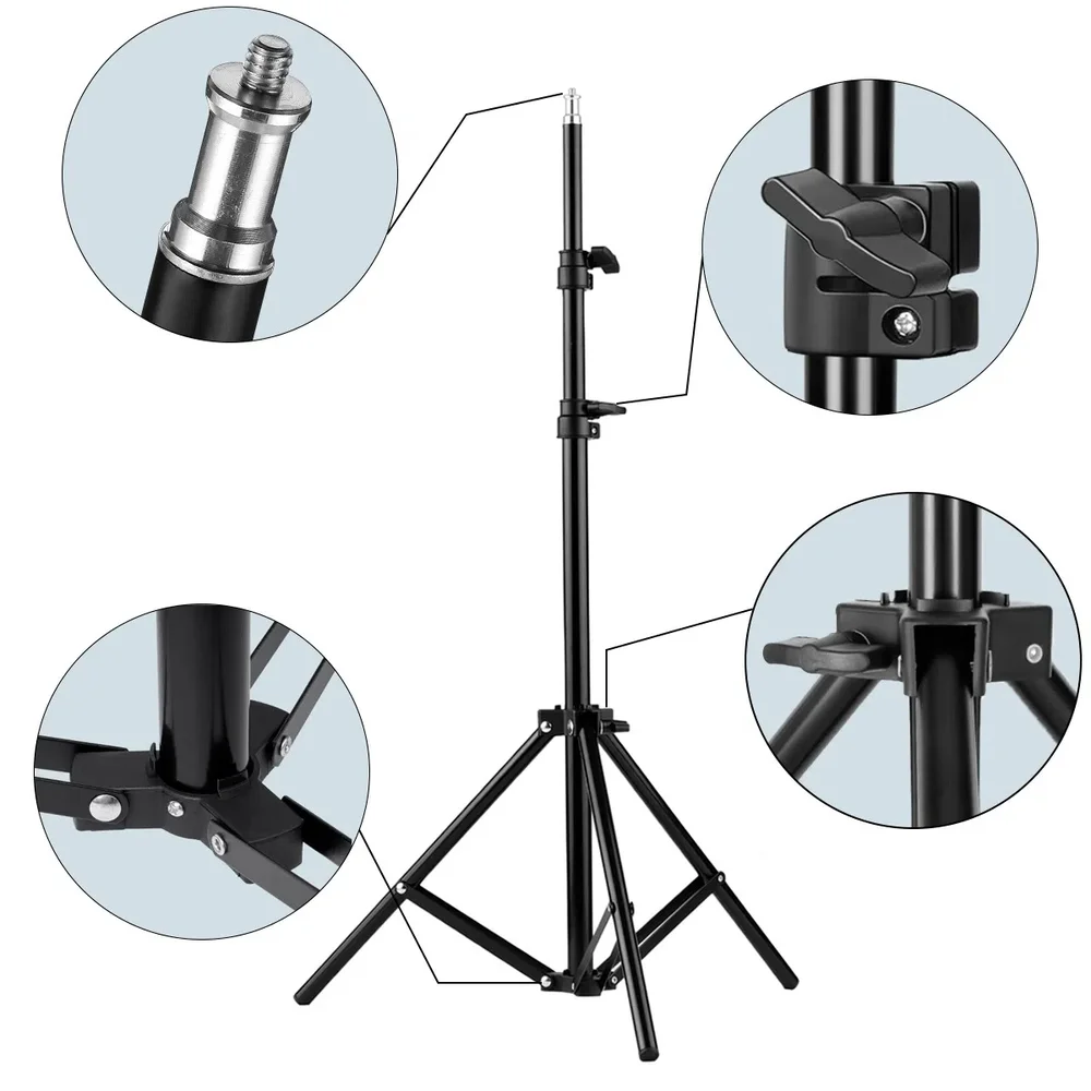 Imagem 3 de 4 do produto Tripé para Iluminação Greika YS240 - Altura Máxima 2,40 Metros - Suporta 2,5kg