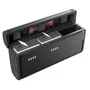 Carregador Triplo Multifuncional Para Gopro Hero 12 / 11 / 10 / 9 Black - Telesin