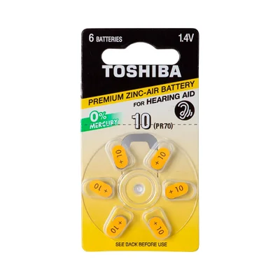 Cartela 6 Unidades De Pilha Auditiva Toshiba Pr536 - Ac2520
