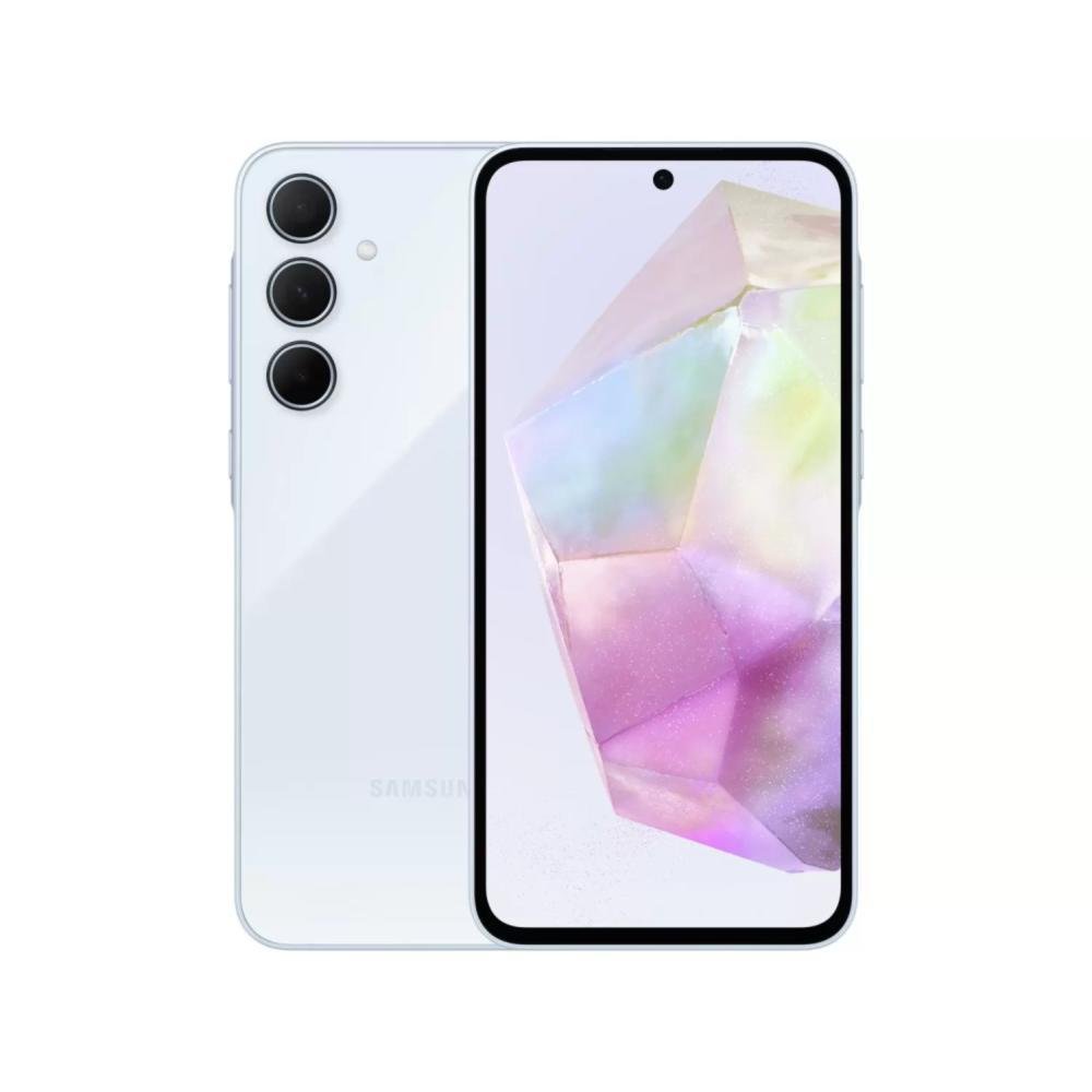 Smartphone Samsung Galaxy A355g, 256GB, 8GB RAM, Octa-core Exynos, Câmera Tripla 50MP + Selfie 13MP, Tela 6.6 Super AMOLED, Azul Claro