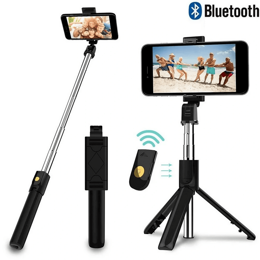 Bastão Selfie E Tripé Com Controle Remoto