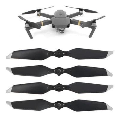 2 Pares Hélices Dobráveis Prata Para Drone Dji Mavic Pro Platinum