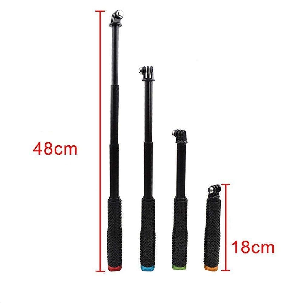 Bastão Retrátil Prova D'água 48cm Para Gopro E Similares - Verde