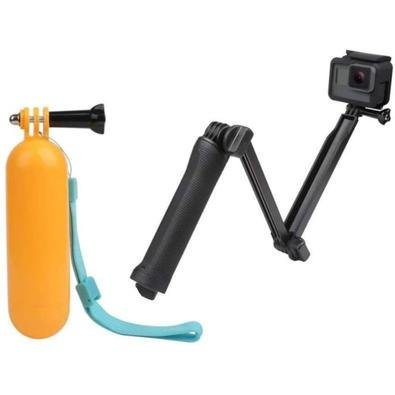 Kit Bastão 3 Way 3 Formas Para Action Cam + Bastão De Mão Flutuador