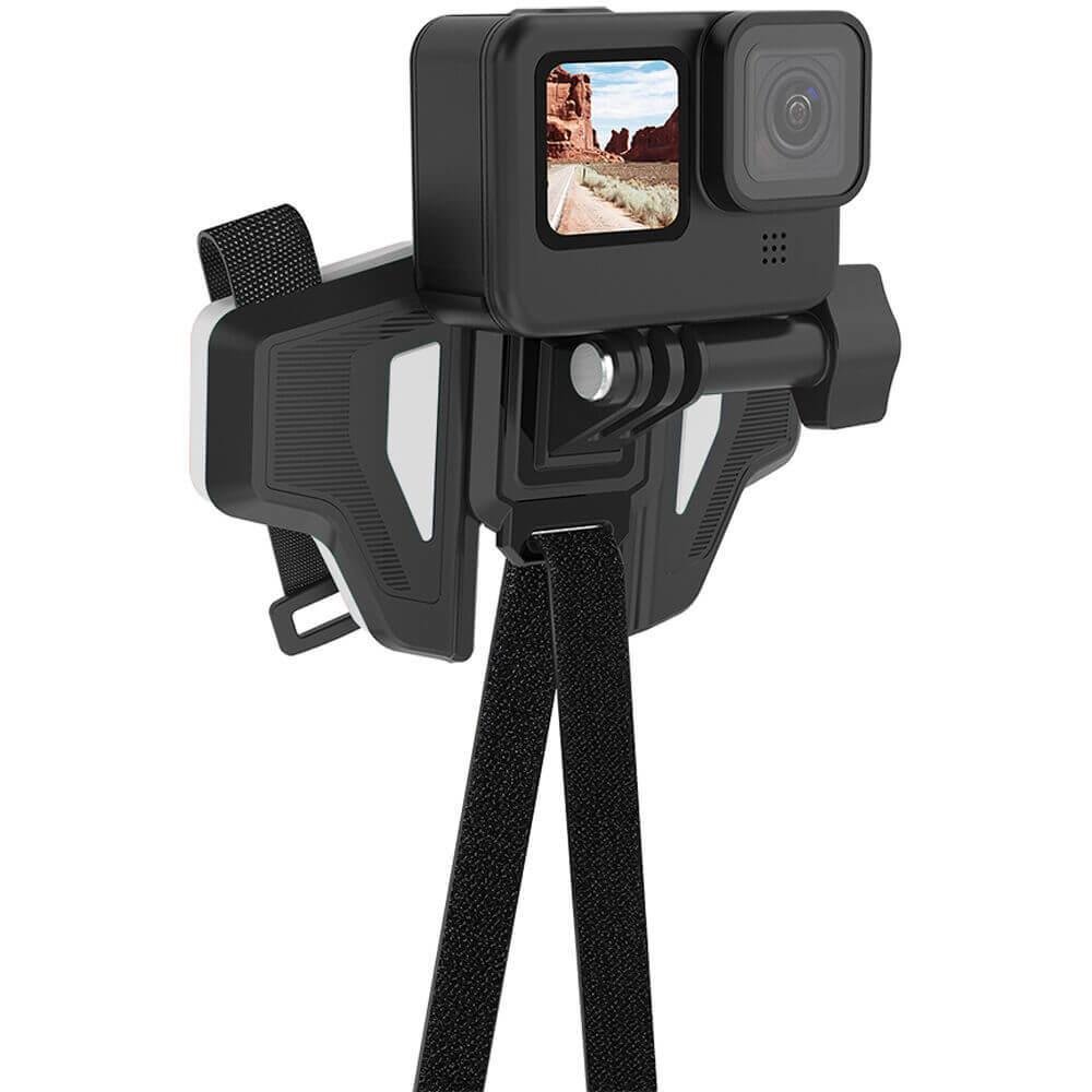Imagem 2 de 5 do produto Suporte Queixo Para Gopro E Câmeras Similares - Telesin Cor Cinza