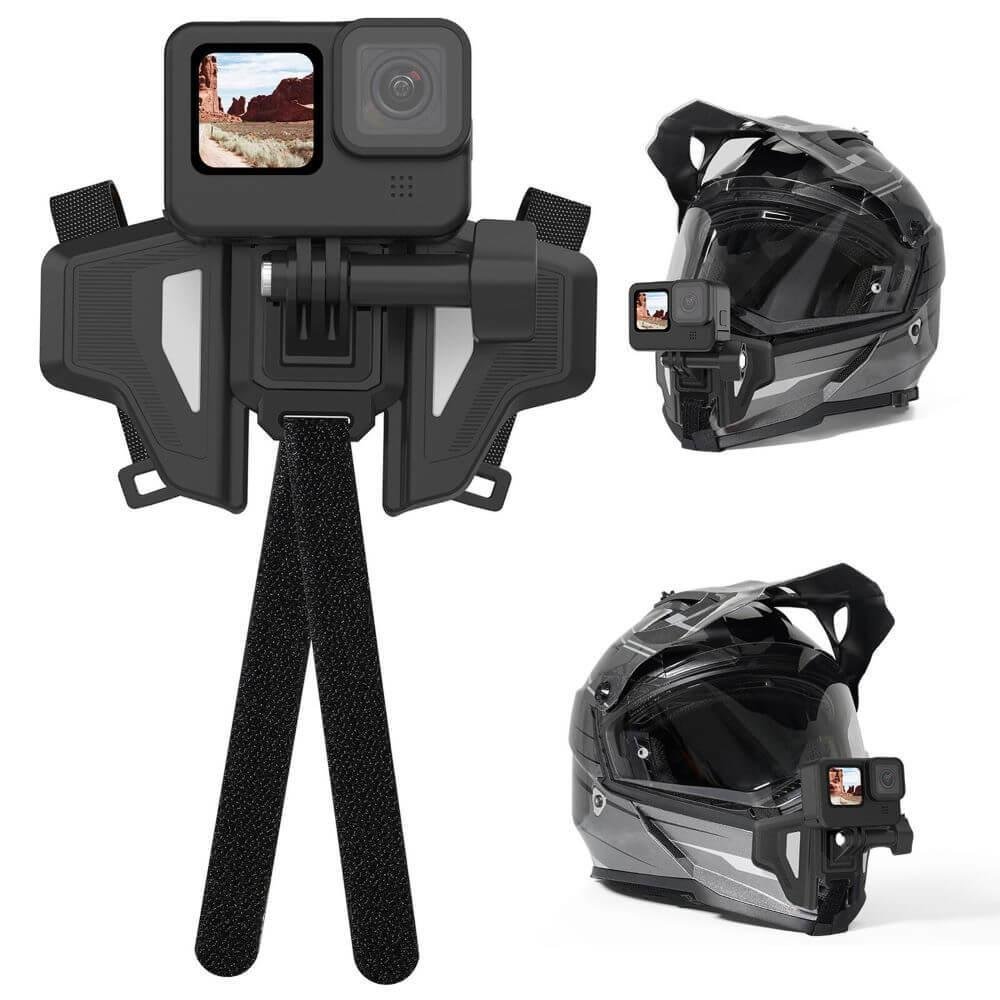 Imagem 4 de 5 do produto Suporte Queixo Para Gopro E Câmeras Similares - Telesin Cor Cinza