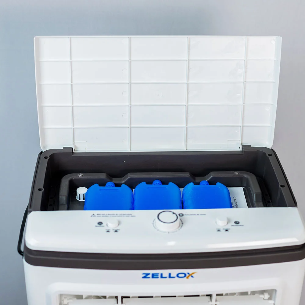 Imagem 5 de 5 do produto Climatizador E Umidificador De Ar Portátil 30 Litros 4 Funções Branco 127v -  Zellox